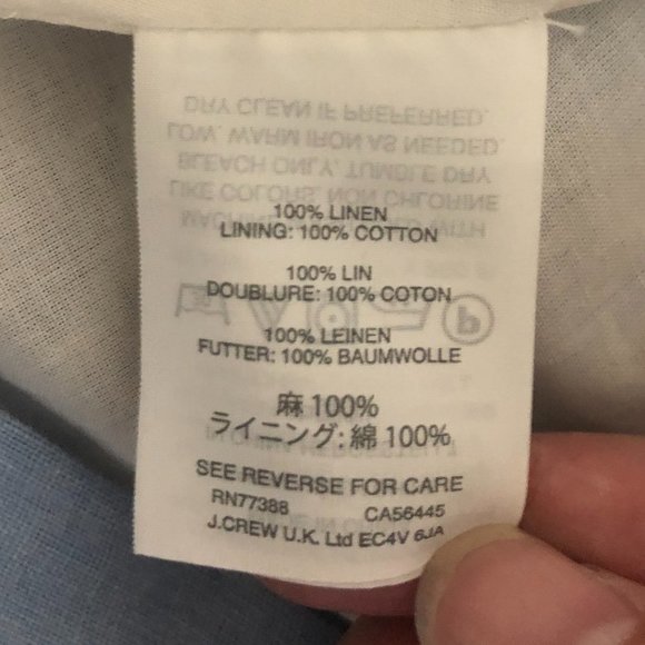 Nwt J. Crew Blue 100% LINEN Palm Tree Flared Beach Mini Skirt - Picture 7 of 8